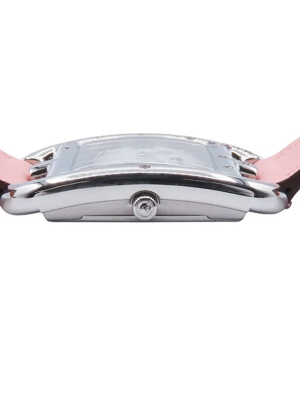 Hermes Cape Cod PM Mop Rose Sakura Stainless Steel Leather Diamond Pink